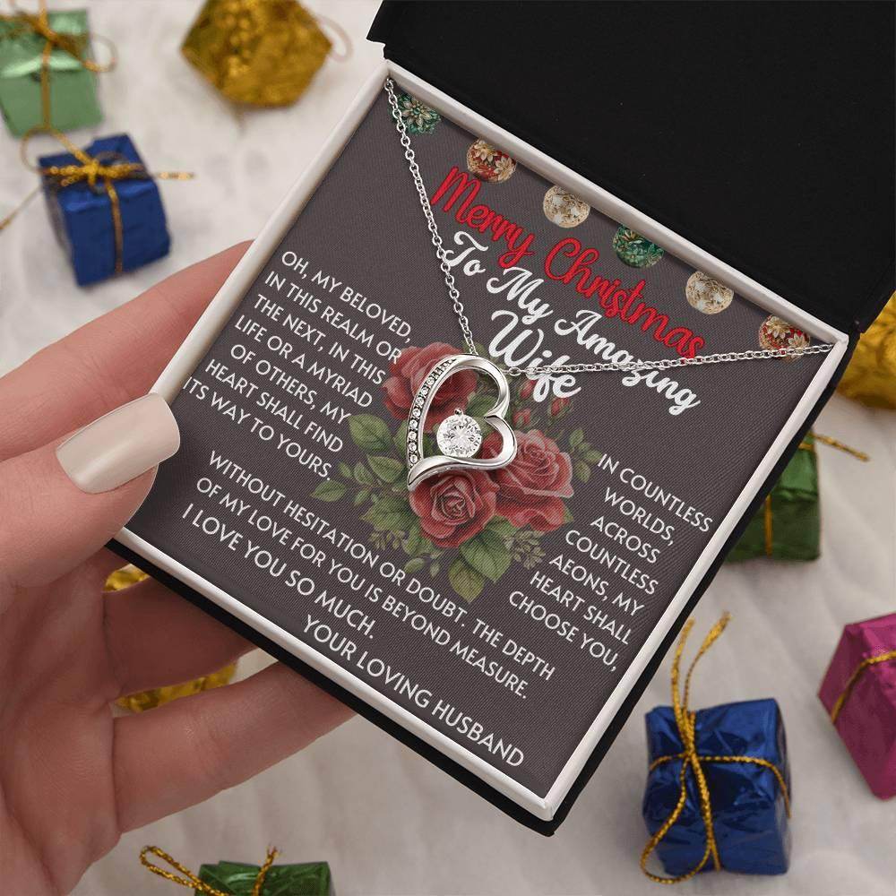 Custom Christmas Gift to Wife From Husband - Forever Love Necklace - Giftsmojo