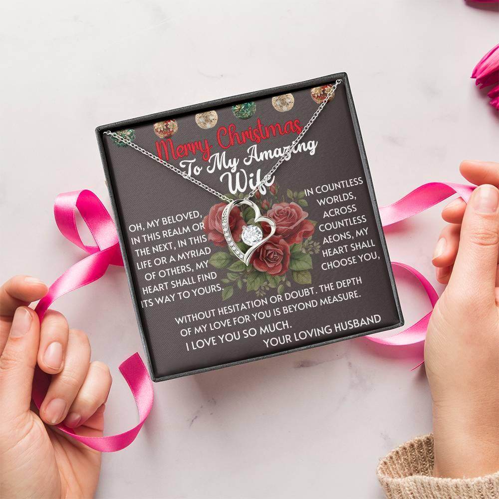 Custom Christmas Gift to Wife From Husband - Forever Love Necklace - Giftsmojo