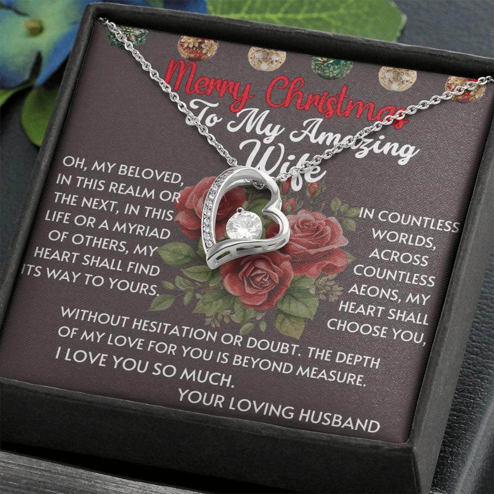 Custom Christmas Gift to Wife From Husband - Forever Love Necklace - Giftsmojo