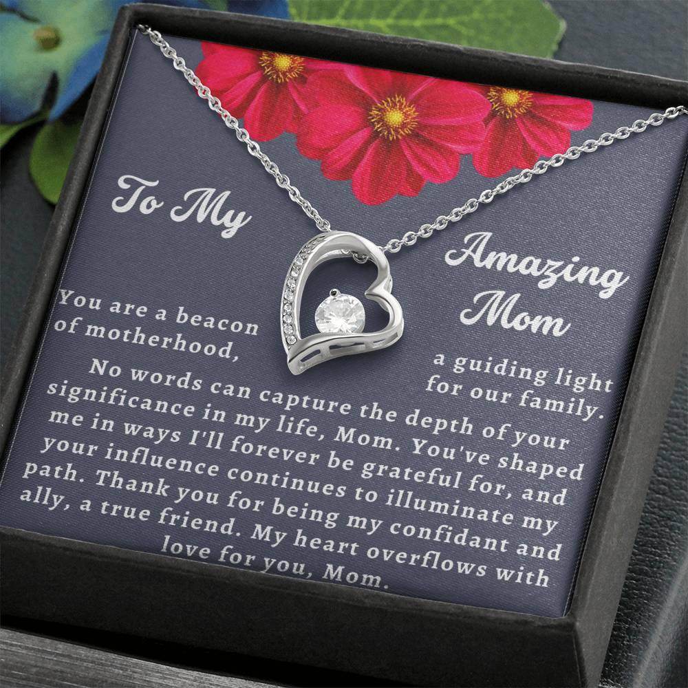 Custom Christmas Necklace Gift To Mom - Forever Love Necklace To My Amazing Mom - Giftsmojo