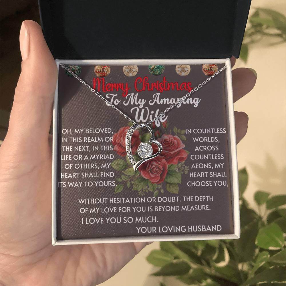 Custom Christmas Gift to Wife From Husband - Forever Love Necklace - Giftsmojo