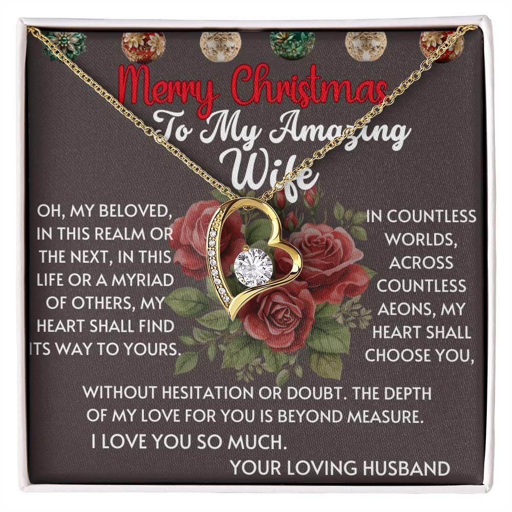 Custom Christmas Gift to Wife From Husband - Forever Love Necklace - Giftsmojo