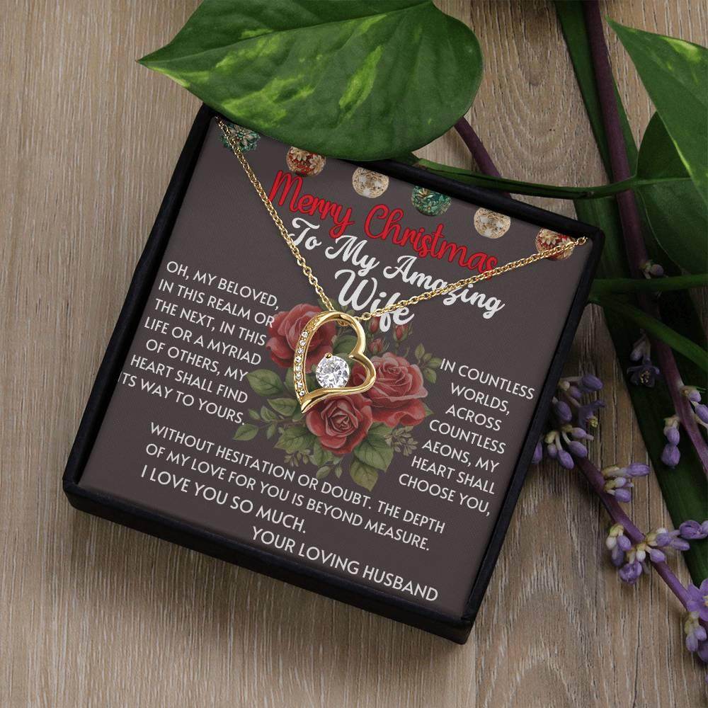 Custom Christmas Gift to Wife From Husband - Forever Love Necklace - Giftsmojo