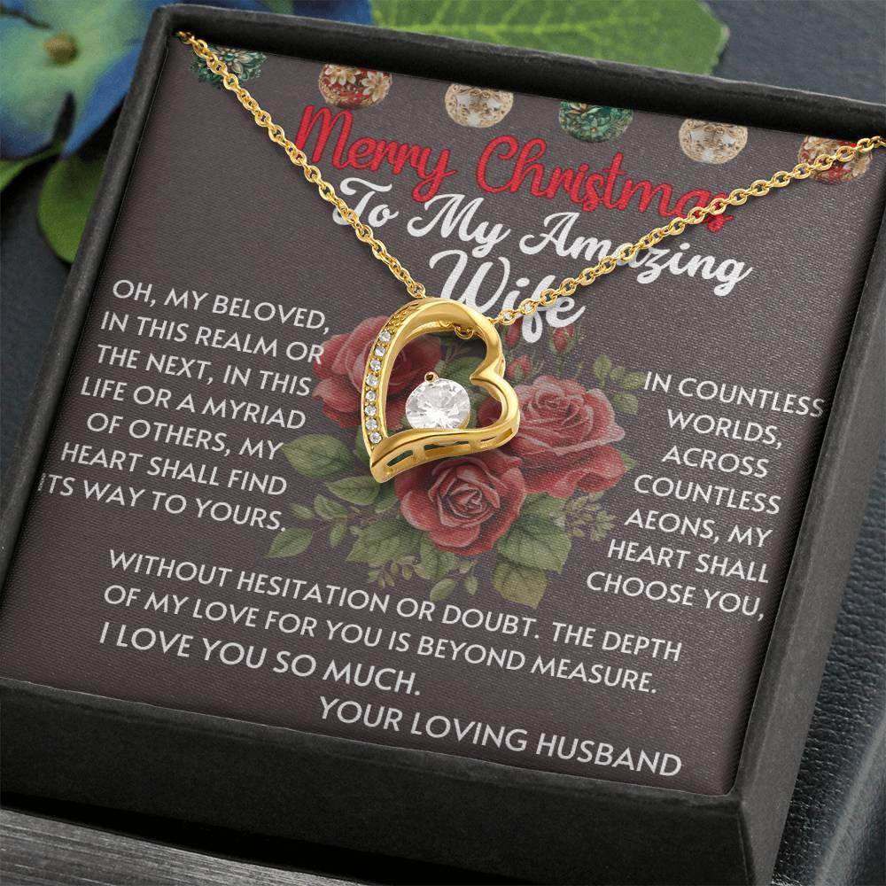 Custom Christmas Gift to Wife From Husband - Forever Love Necklace - Giftsmojo