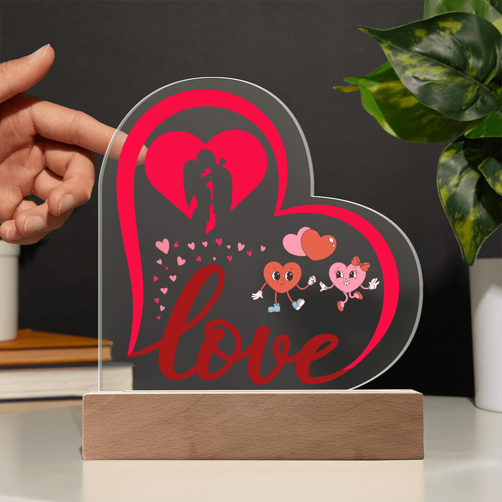 Love Heart Acrylic Plaque