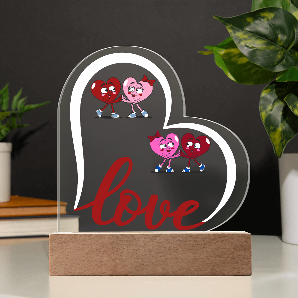 Love Heart Acrylic Plaque