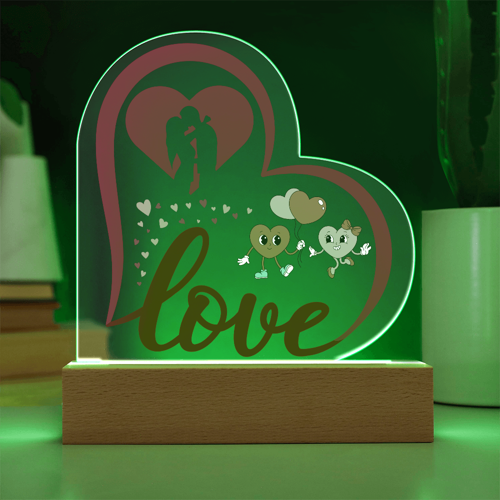 Love Heart Acrylic Plaque