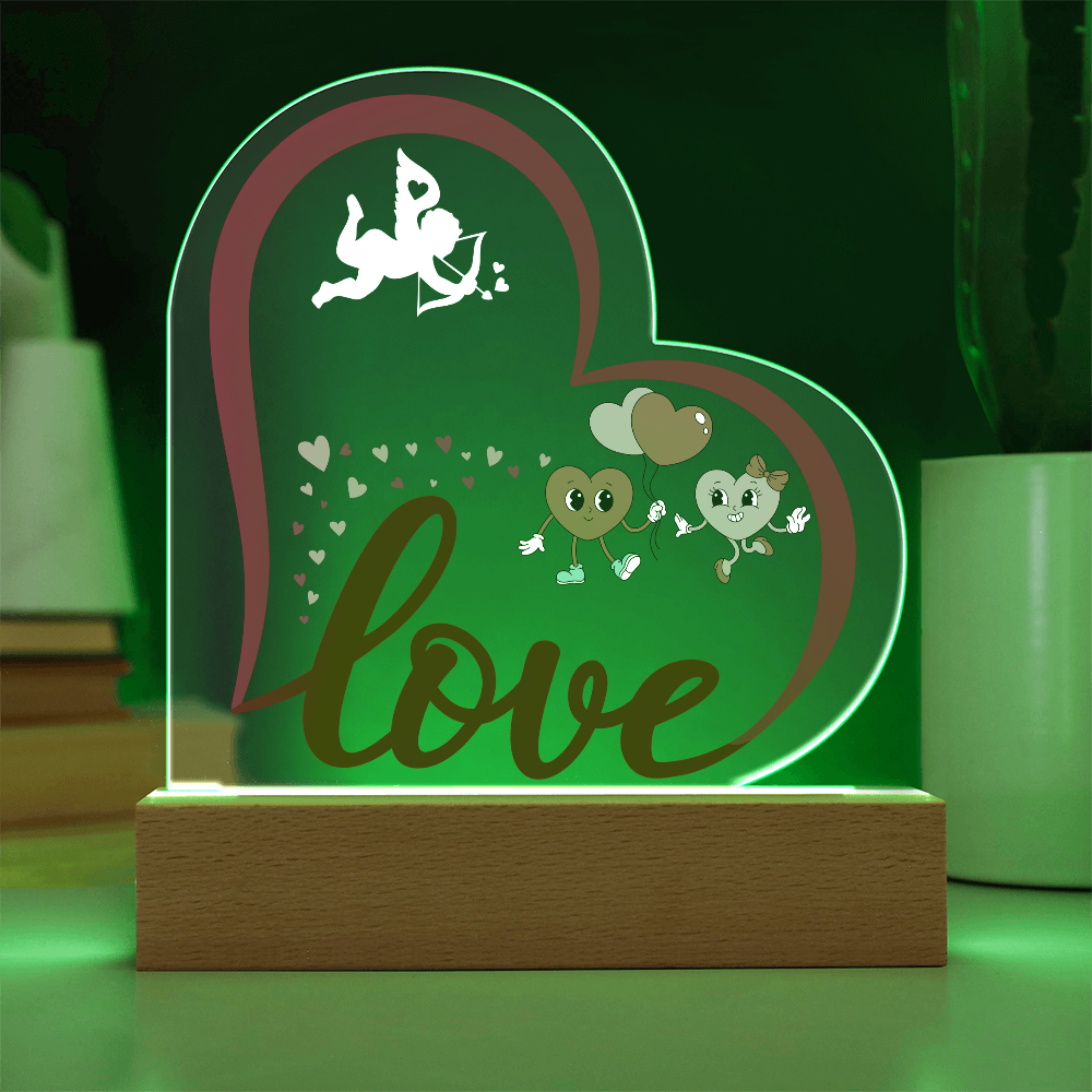 Love Heart Acrylic Plaque