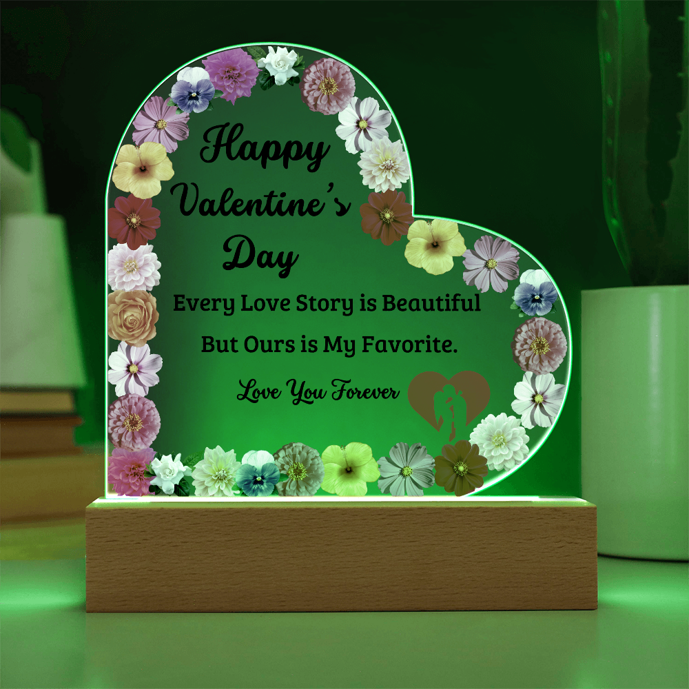 Couple's Valentine Heart Acrylic Plaque
