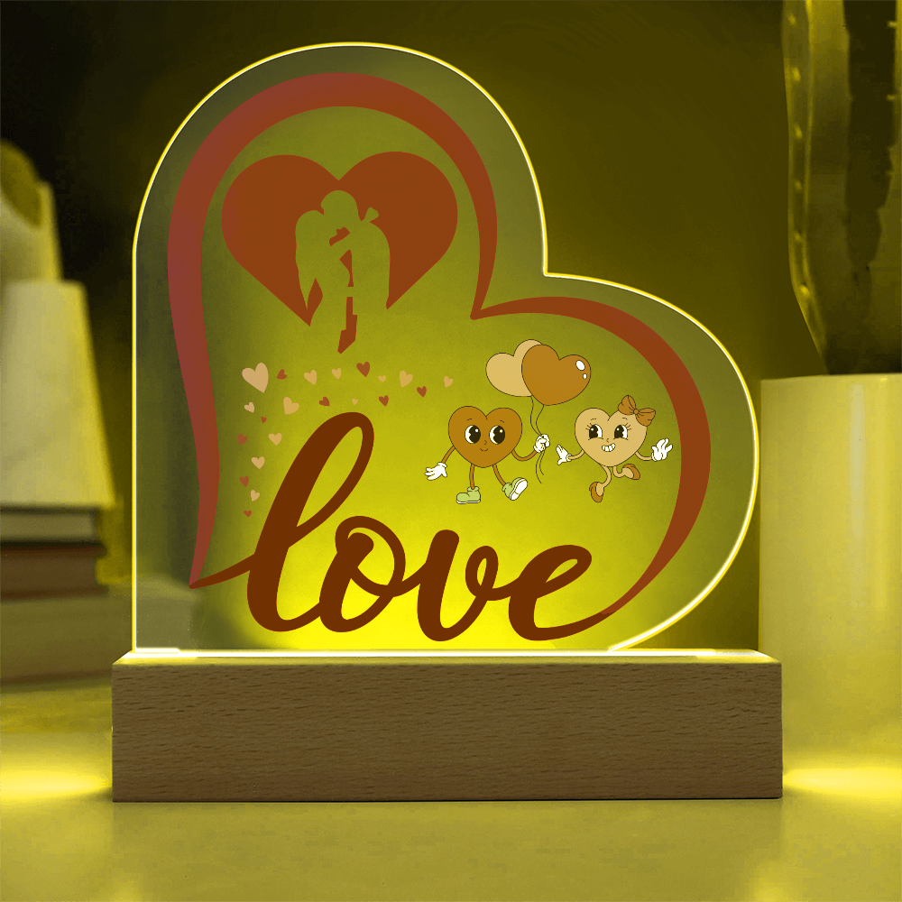 Love Heart Acrylic Plaque