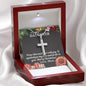 Gift To My Daughter from Mom - Stainless Steel Cross Necklace - Giftsmojo