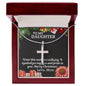 Gift To My Daughter from Mom - Stainless Steel Cross Necklace - Giftsmojo