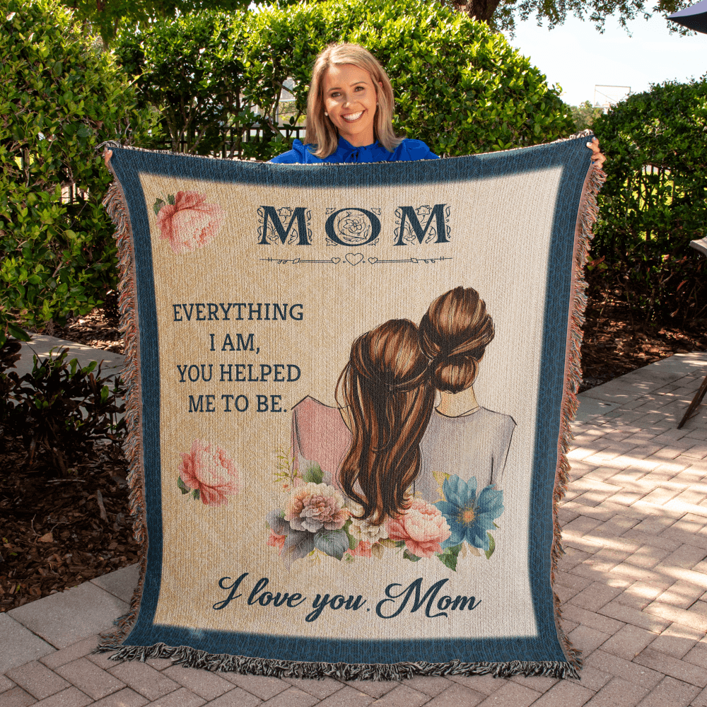Mom Heirloom Woven Blanket - Great Custom Gift for Mom - Giftsmojo