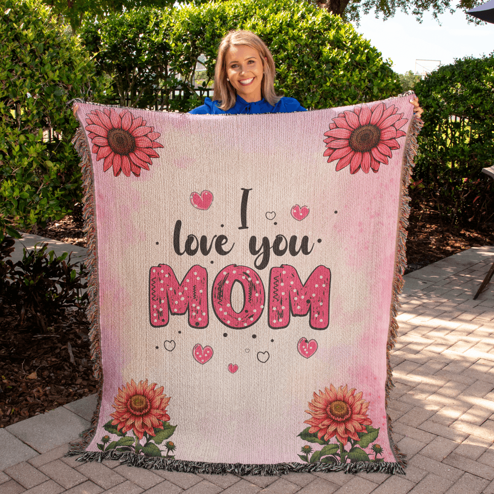Mom Heirloom Woven Blanket - Great Gift for Mom for Her Birthday, Christmas, Mother's day or Valentine's Day - Giftsmojo