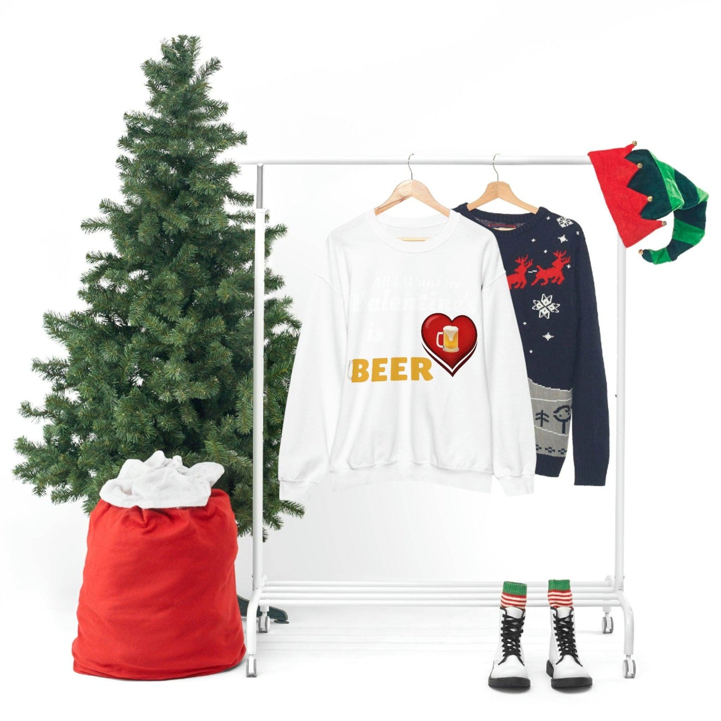 All I want for Valentine's is Beer Sweatshirt - Giftsmojo