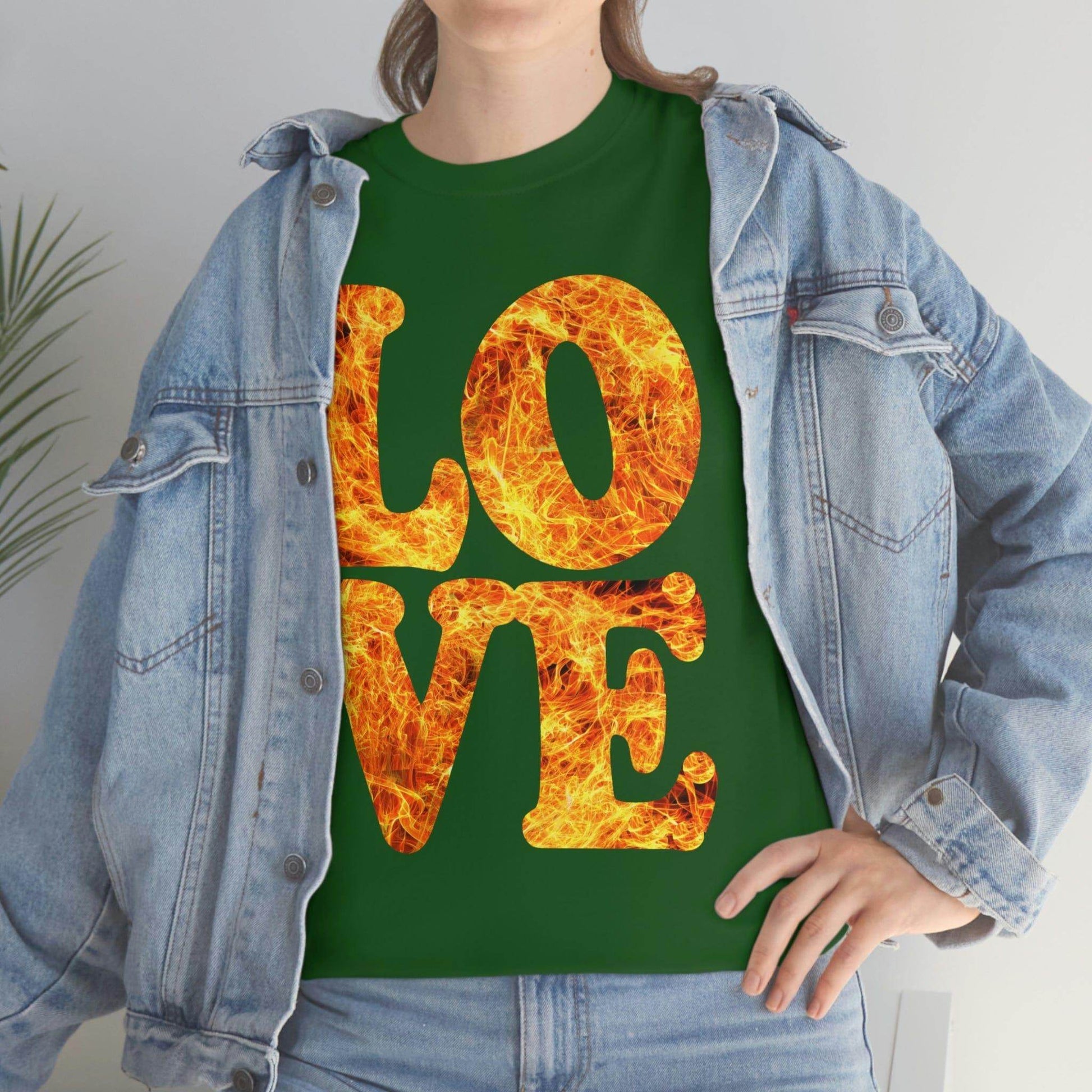 love fire big Tee - Giftsmojo