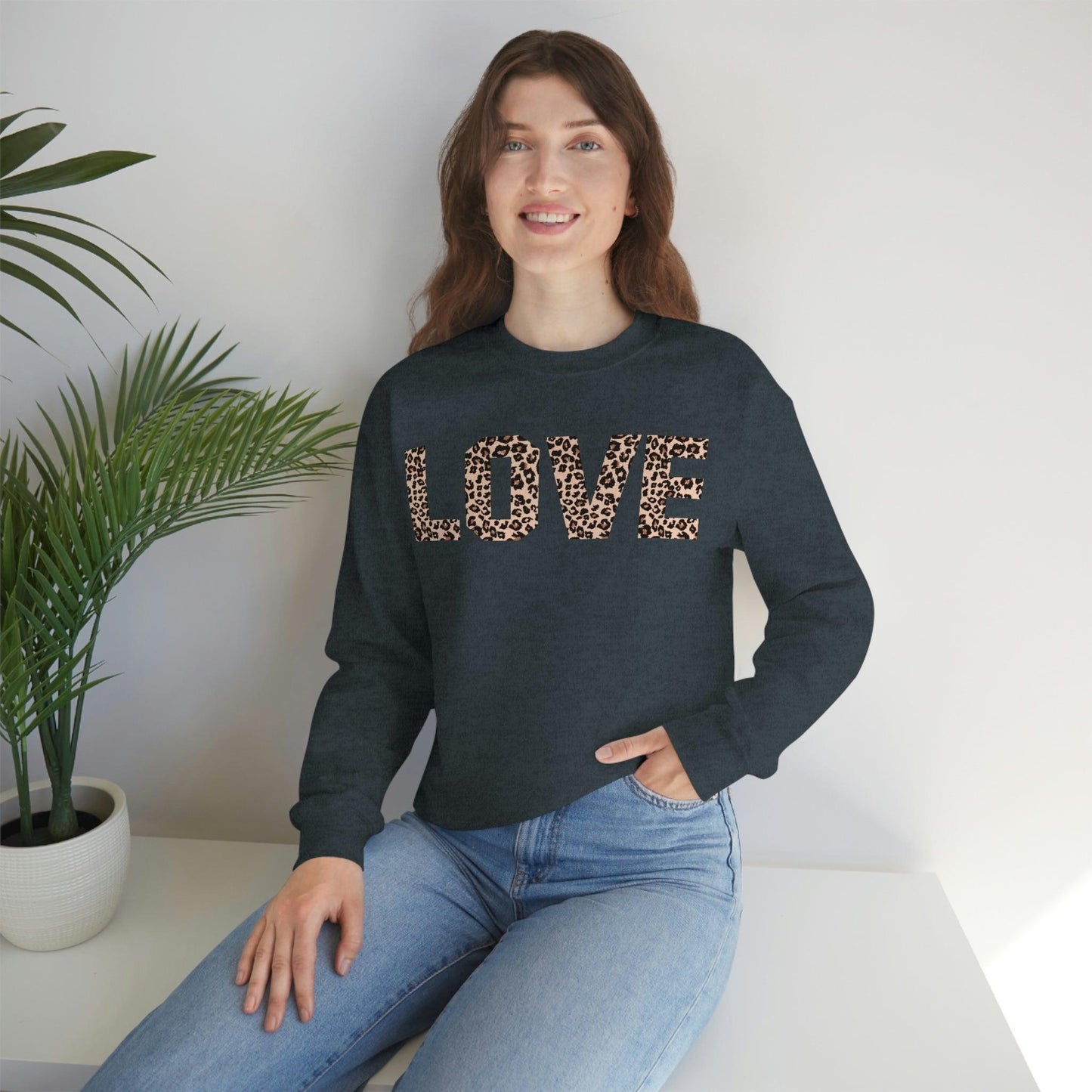 Leopard print love Sweatshirt