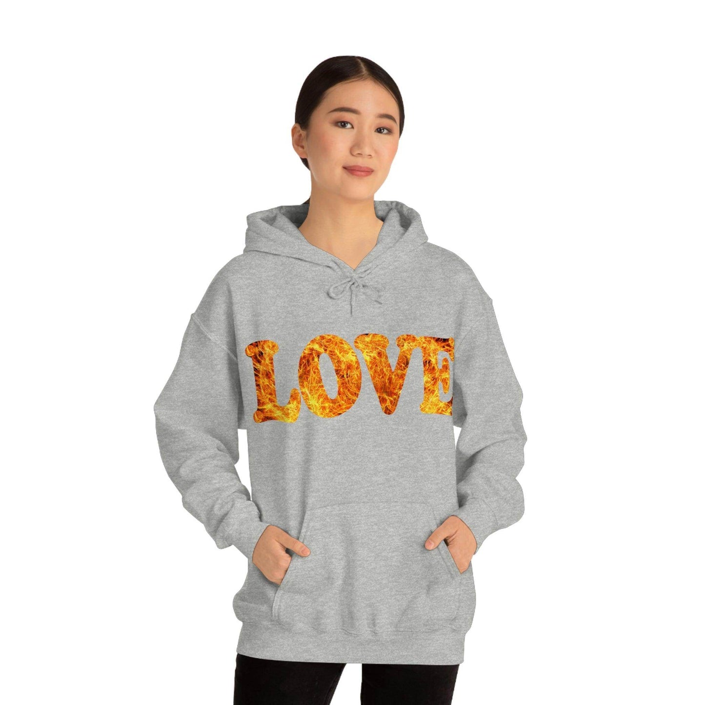 Love Fire Hooded Sweatshirt - Giftsmojo