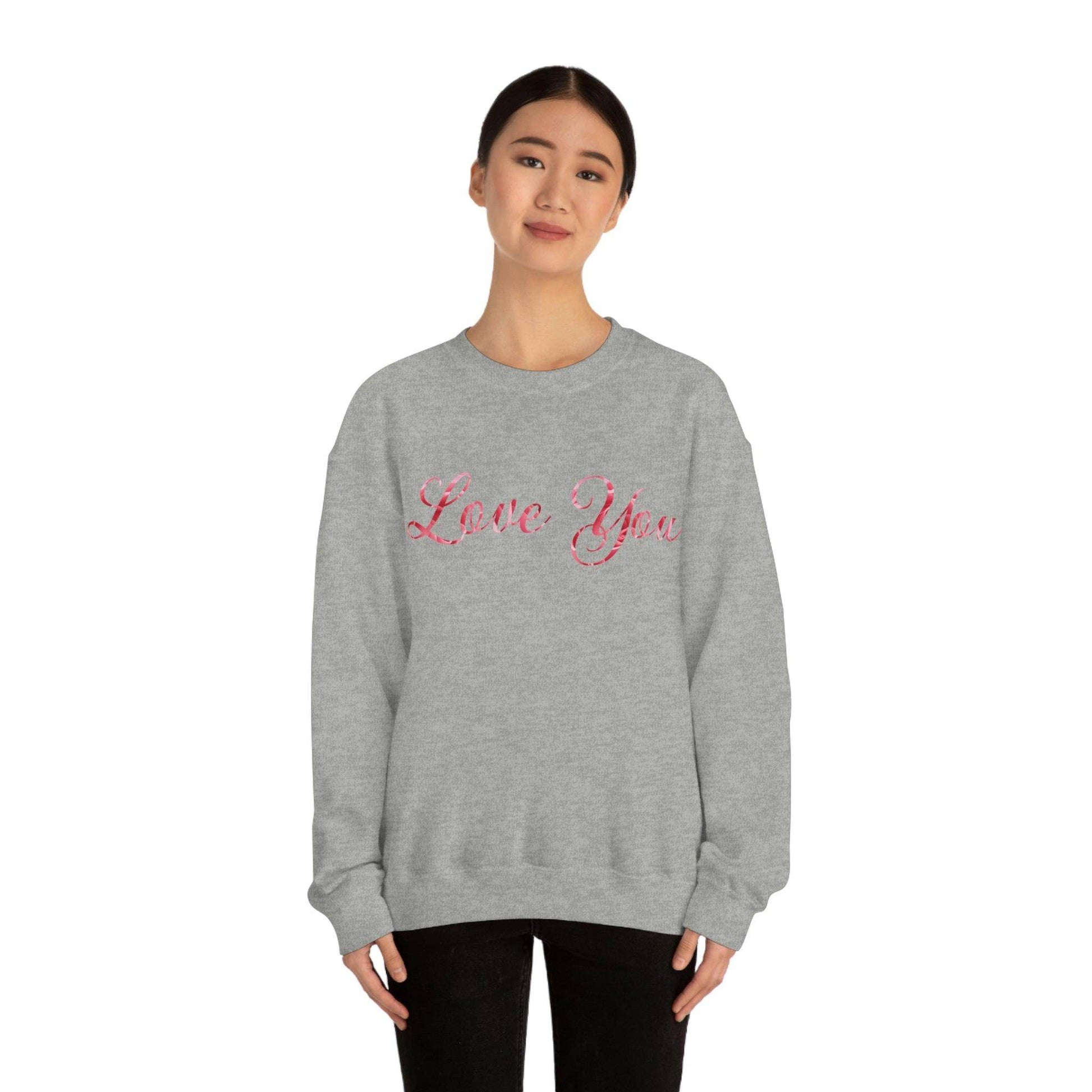 Love You Sweatshirt, love shirt, wedding gift, engagement gift, anniversary gift, couple shirt, matching shirt - Giftsmojo