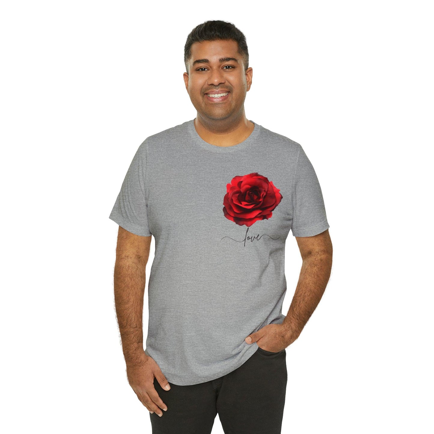 Love Rose Flower shirt, Floral motif, Floral shirt, Engagement gift, Anniversary gift, Wedding gift, gift for Wife, gift for Mom