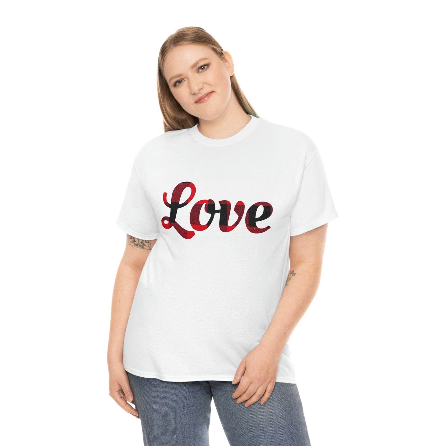Plaid love T-Shirt - Giftsmojo