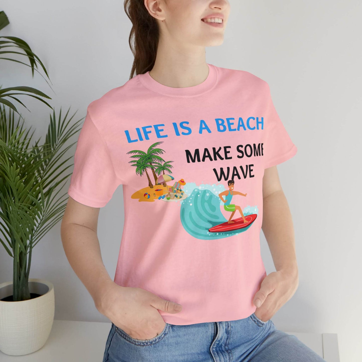 Life is a Beach shirt, Beach t-shirt, Summer shirt, Relaxing beachwear, Coastal fashion, Beach-inspired clothing, Beach adventure apparel - Giftsmojo