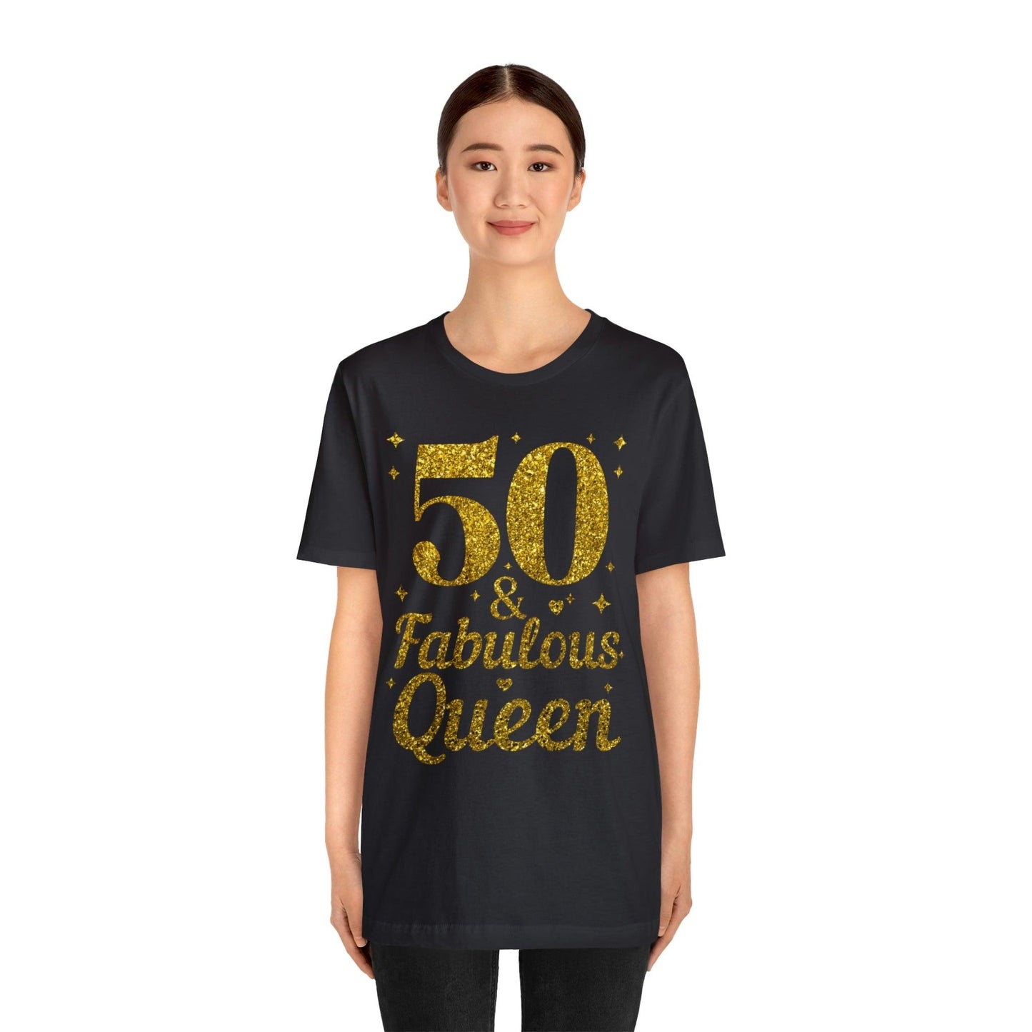 50 and Fabulous Queen shirt, Funny 50th birthday shirt, 50th birthday Tshirt, birthday queen shirt, Gift for 50th birthday, Vintage shirt, birthday gift, birthday girl shirt, mom’s birthday gift - Giftsmojo