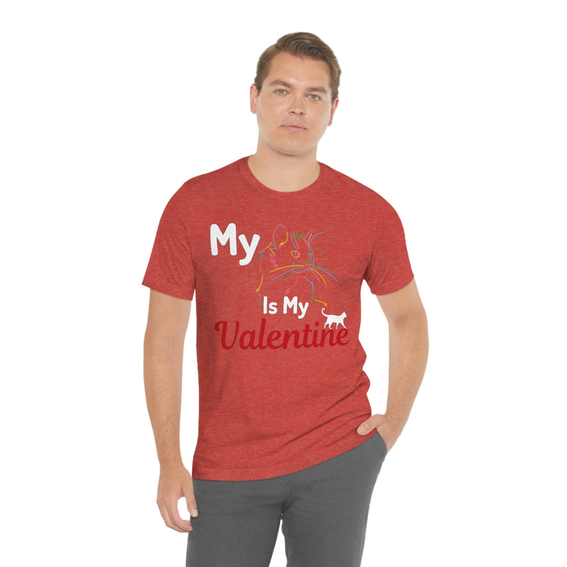 My Cat is My Valentine, Cute Pet lover Valentine shirt - Cute Cat lover shirt - Cat Mom shirt - Giftsmojo