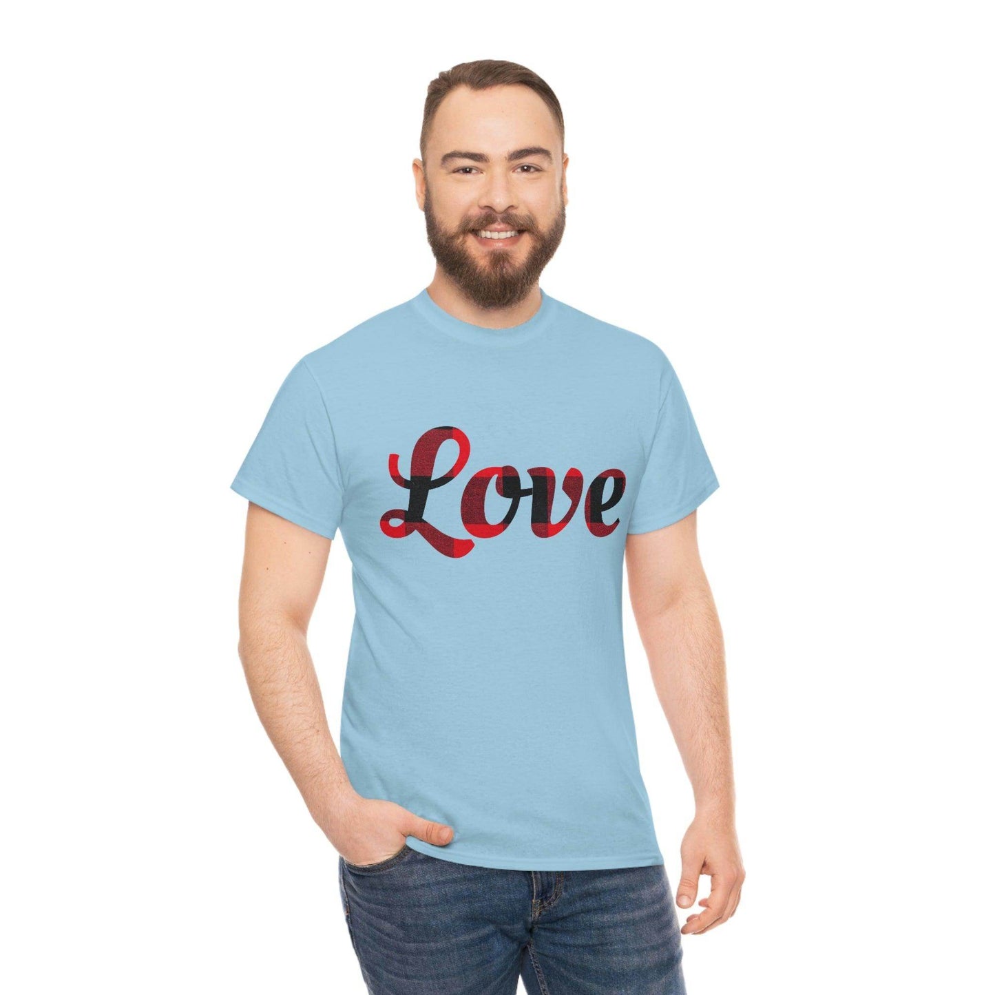 Plaid love T-Shirt - Giftsmojo