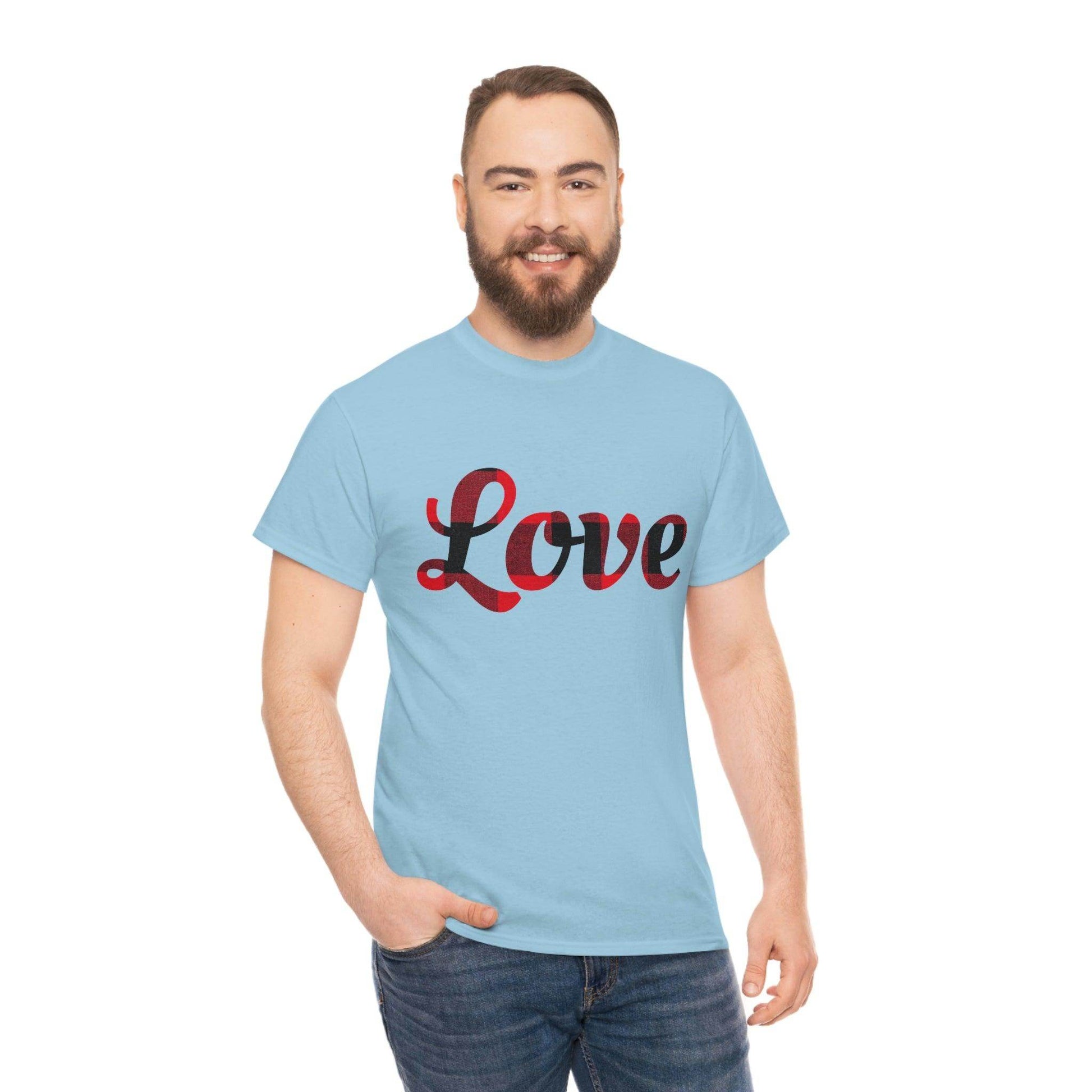 Plaid love T-Shirt - Giftsmojo