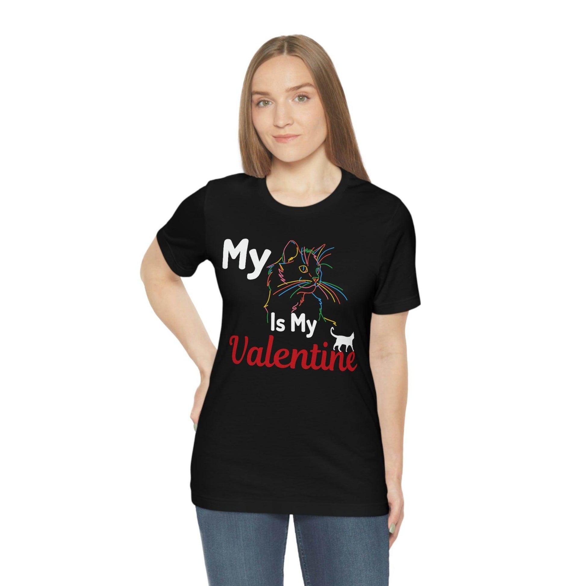My Cat is My Valentine, Cute Pet lover Valentine shirt - Cute Cat lover shirt - Cat Mom shirt - Giftsmojo
