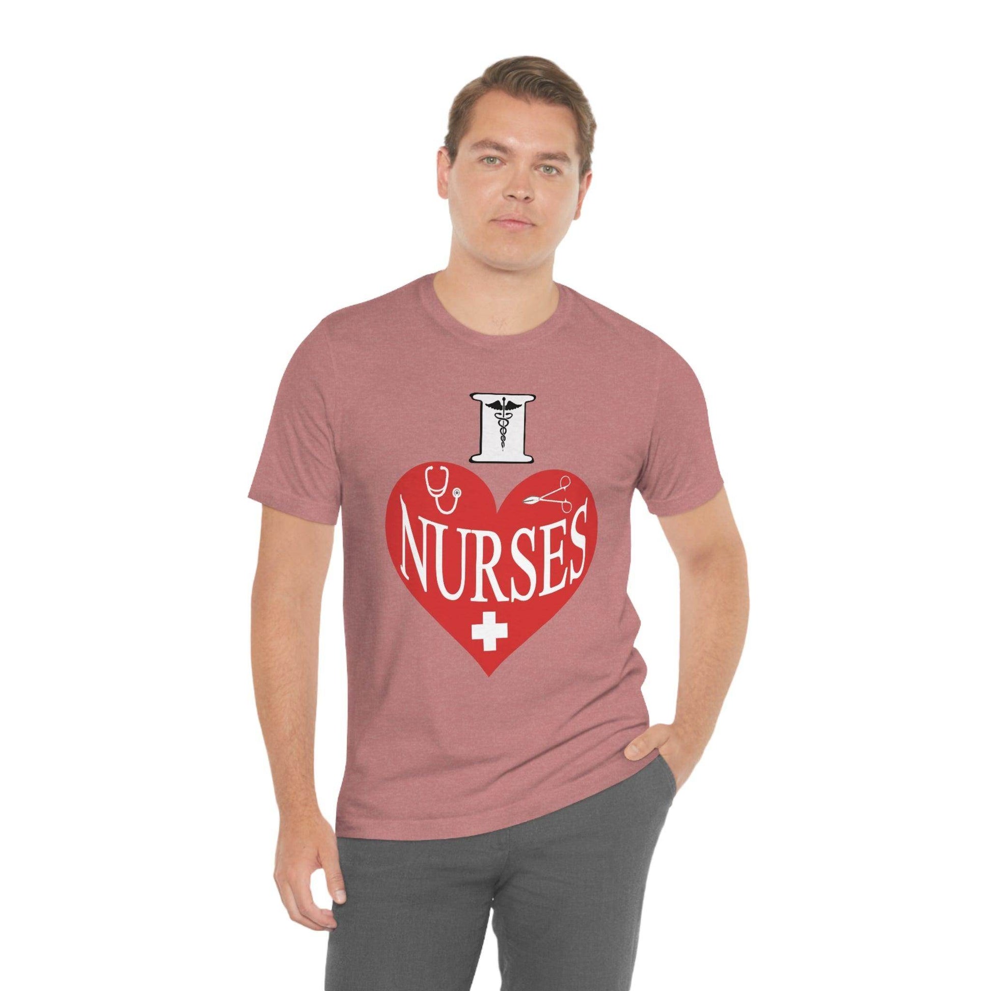 I love Nurses Tee - Giftsmojo