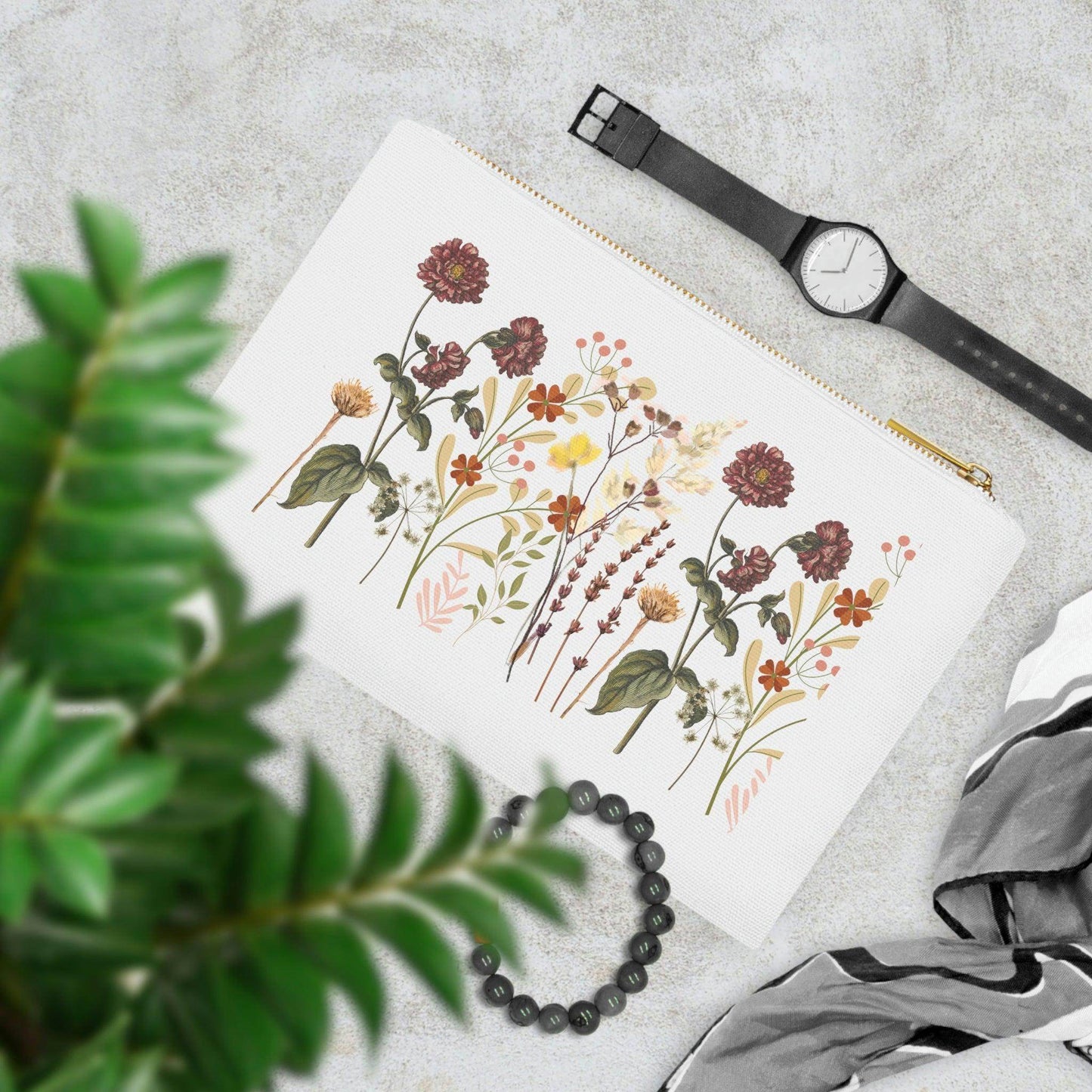 Floral Cosmetic Bag | Floral Makeup Bag | flower makeup bag | floral Toiletry Bag | cute makeup bag | makeup pouch - Giftsmojo