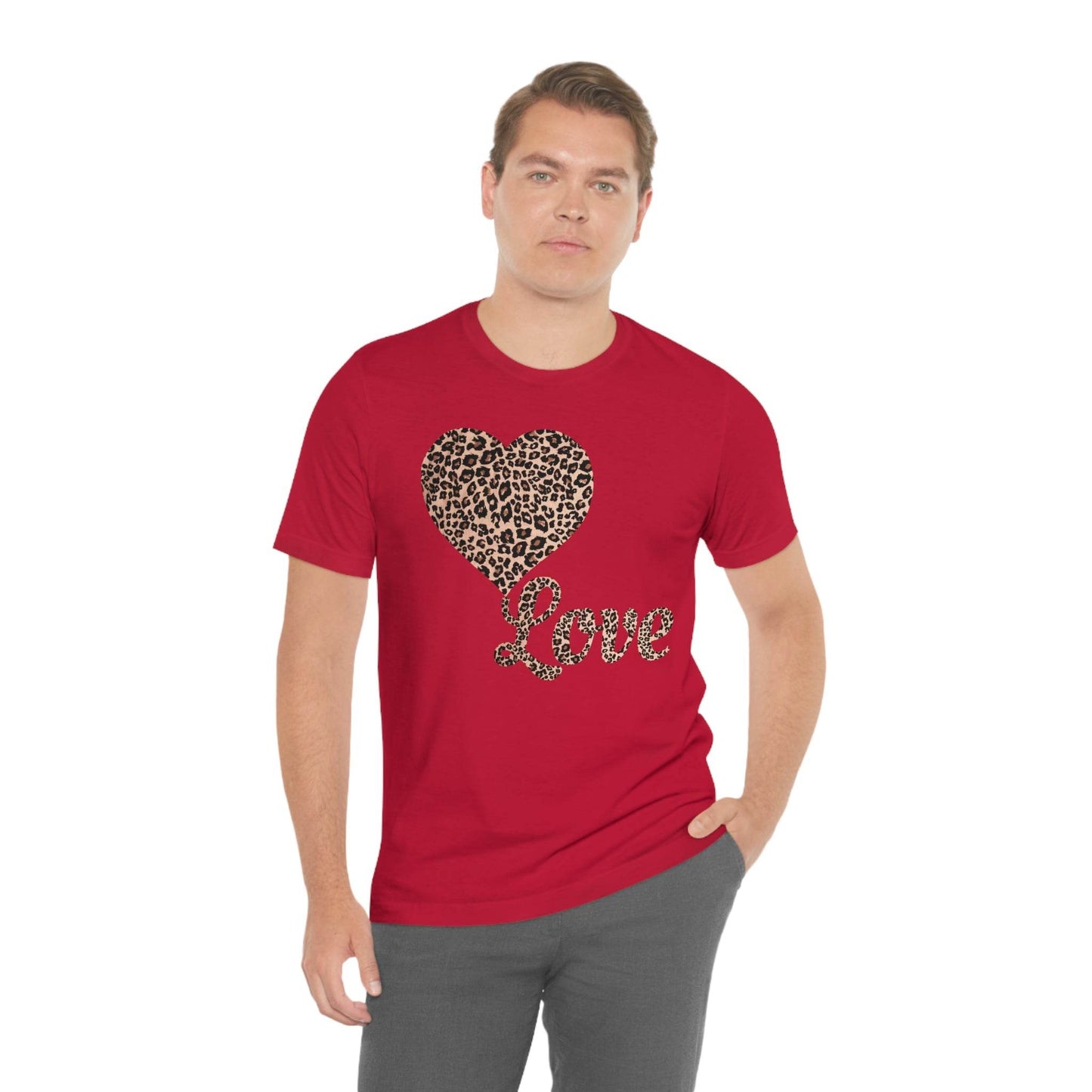 Love Heart, Leopard Print Tee - Giftsmojo