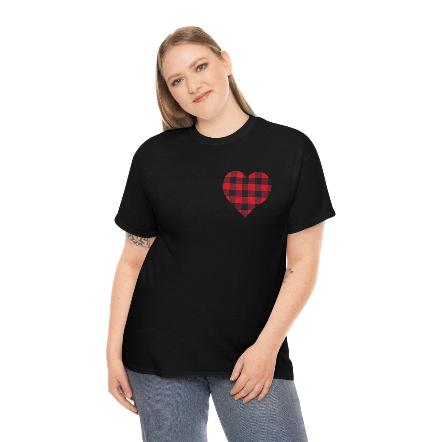 Plaid Heart T-Shirt - Giftsmojo