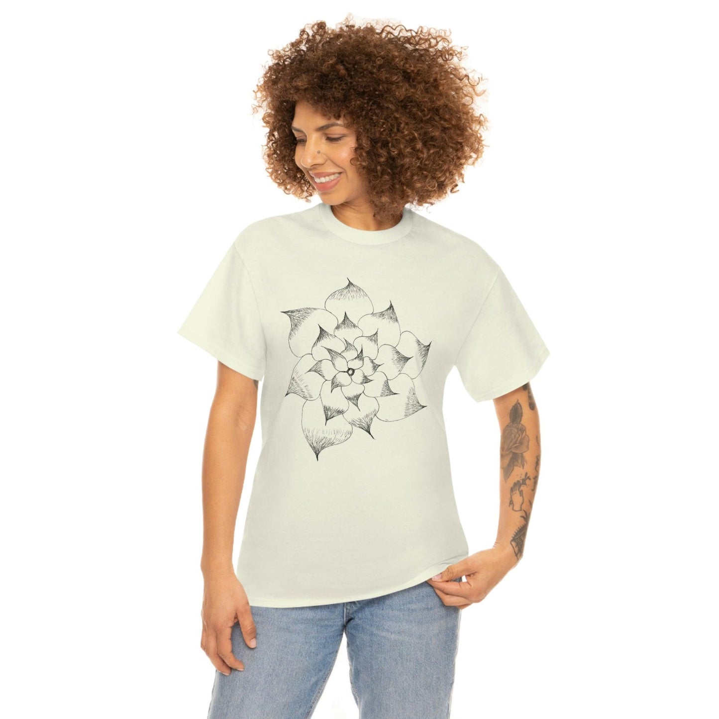 Flower Tee, custom designed tee, flower t-shirt, floral graphic tee - Giftsmojo