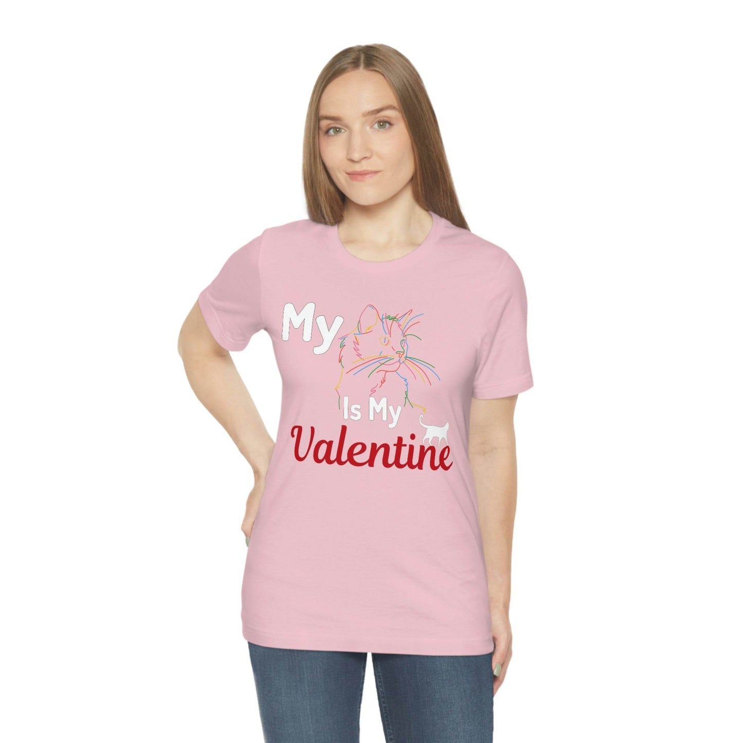 My Cat is My Valentine, Cute Pet lover Valentine shirt - Cute Cat lover shirt - Cat Mom shirt - Giftsmojo