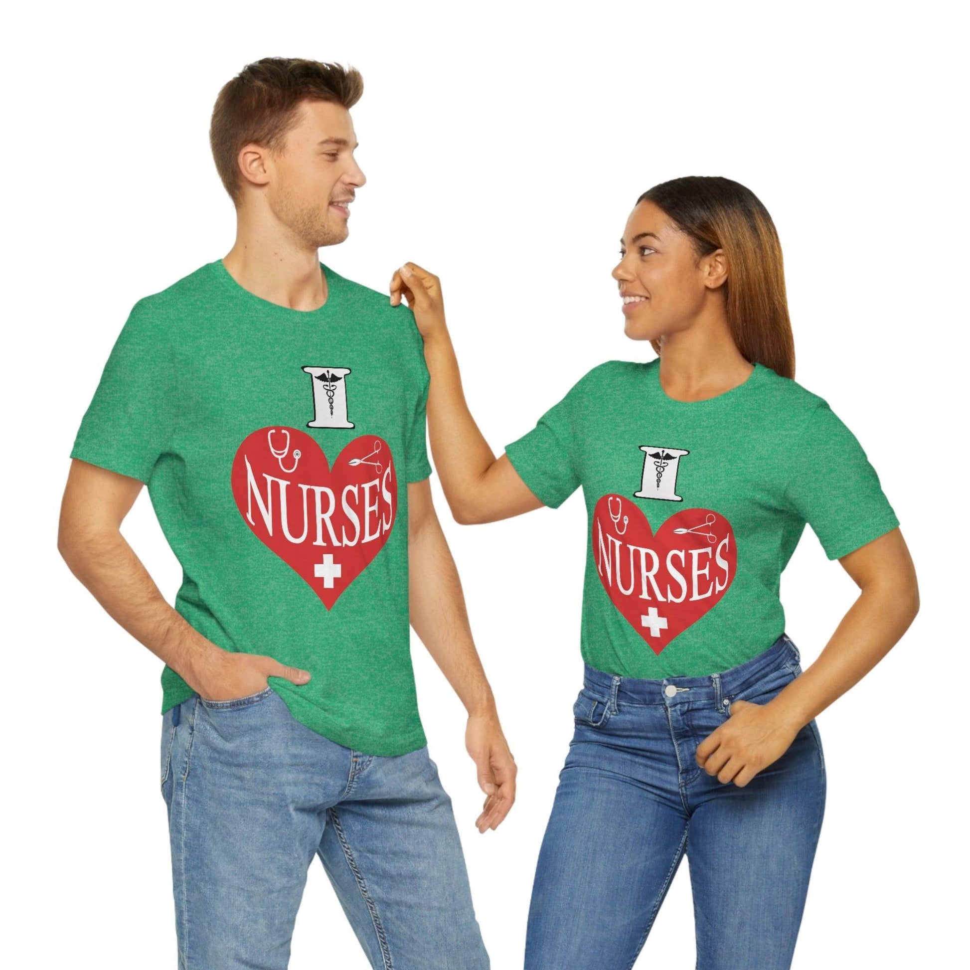 I love Nurses Tee - Giftsmojo