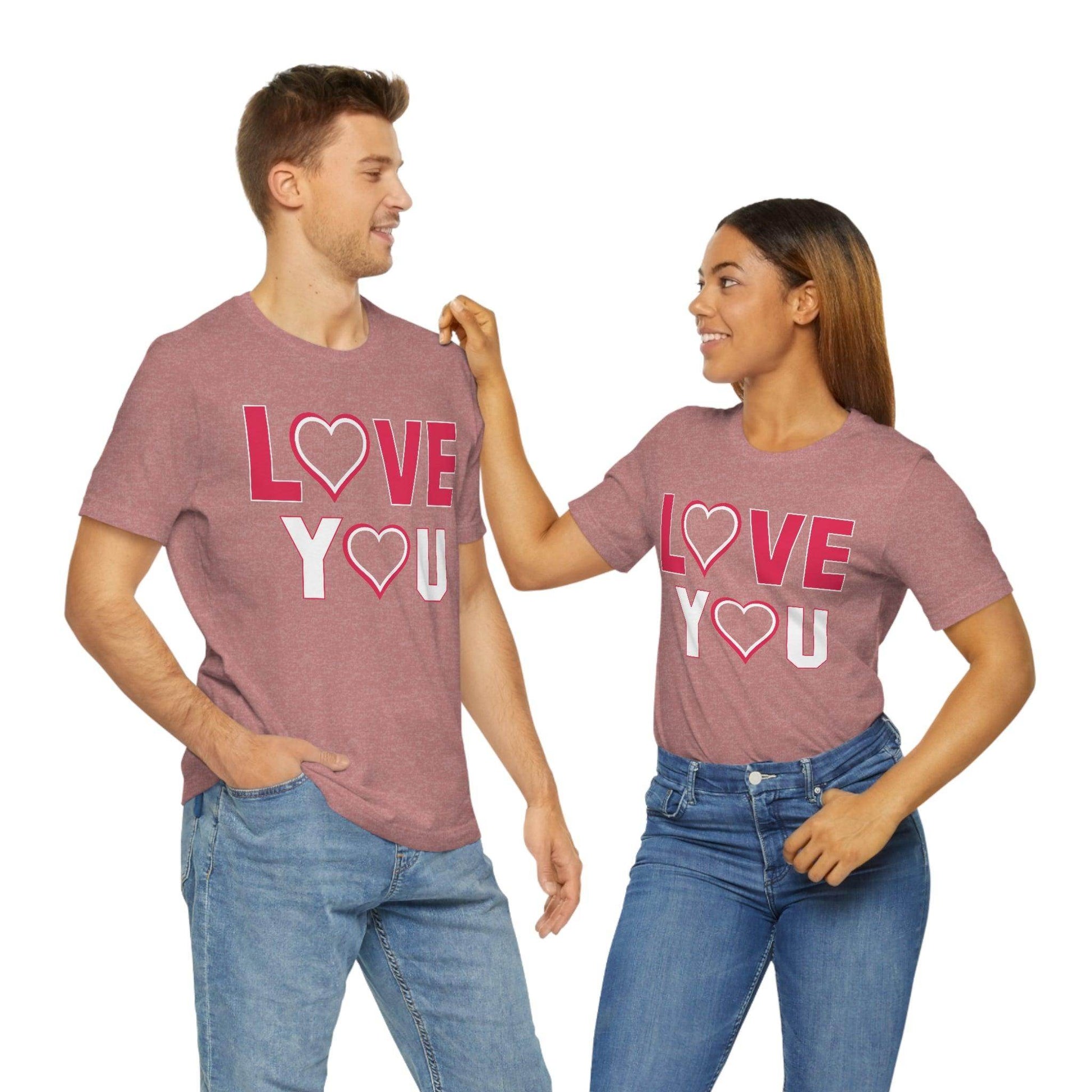 love you heart Tee - Giftsmojo