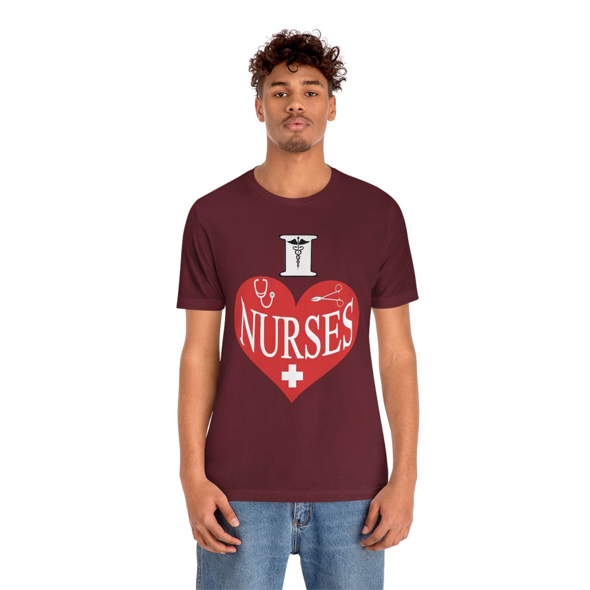 I love Nurses Tee - Giftsmojo
