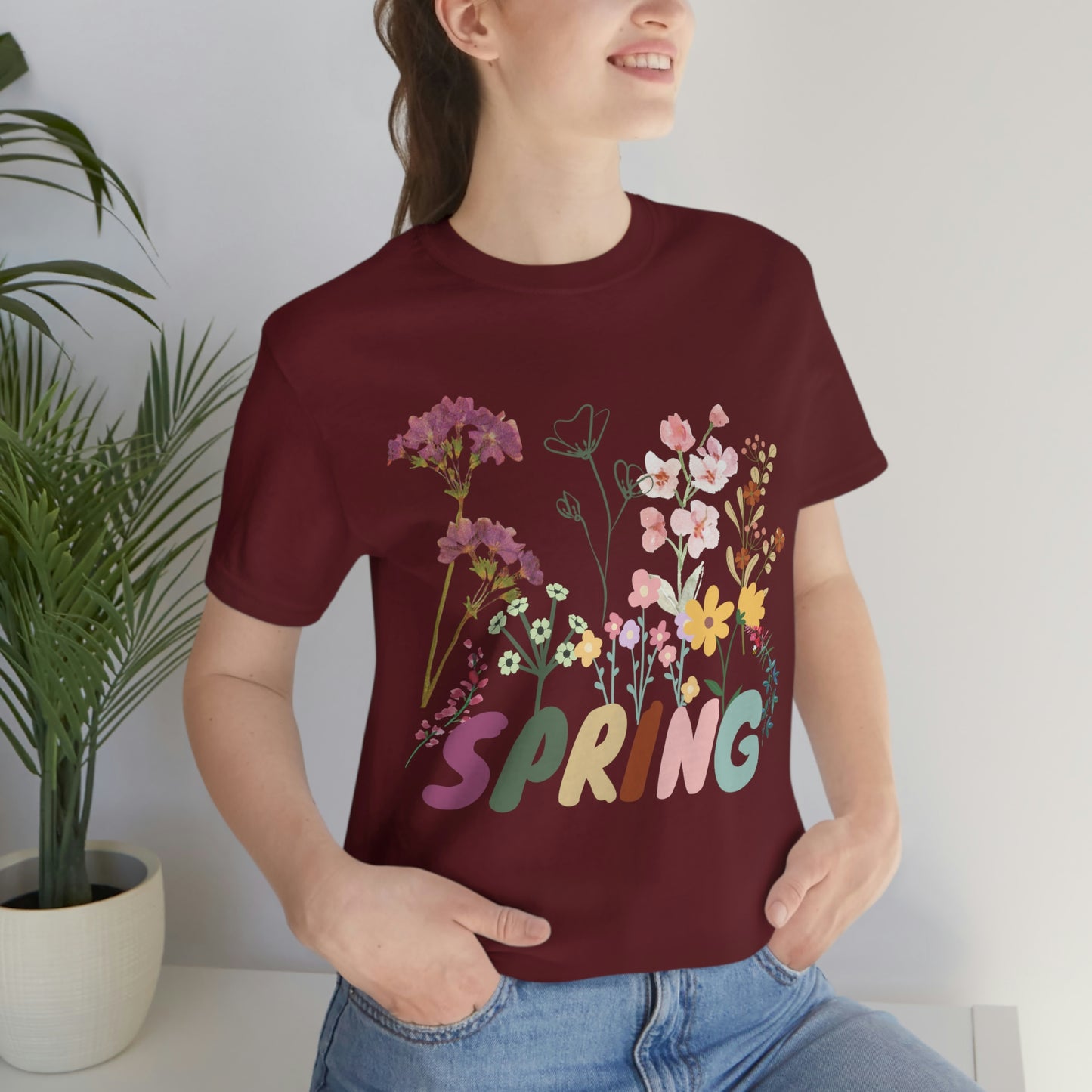 Spring Shirt, Flower T shirt, Vintage Botanical Shirt, Vintage T-shirt, Graphic Tshirt, Botanical Print, Vintage Flower Shirt, Wildflower,
