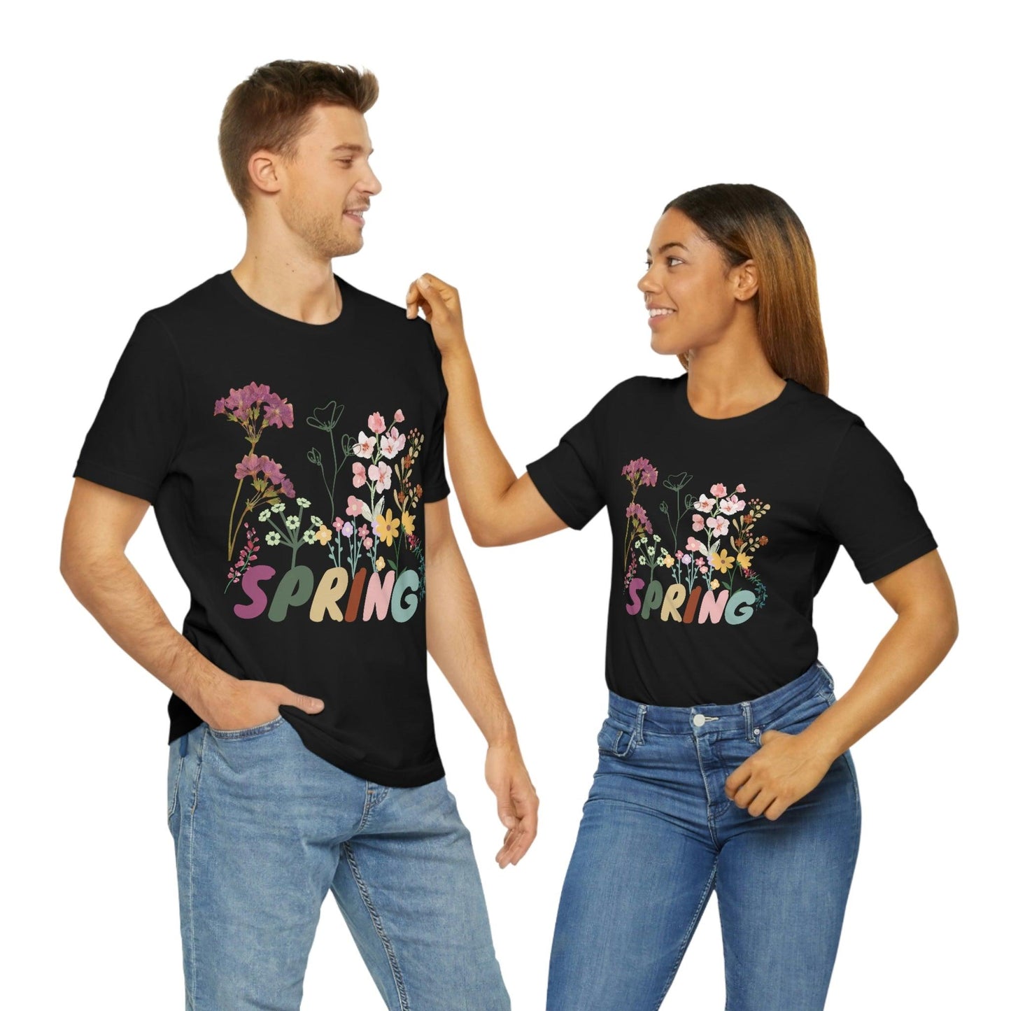 Spring Shirt, Flower T shirt, Vintage Botanical Shirt, Vintage T-shirt, Graphic Tshirt, Botanical Print, Vintage Flower Shirt, Wildflower,