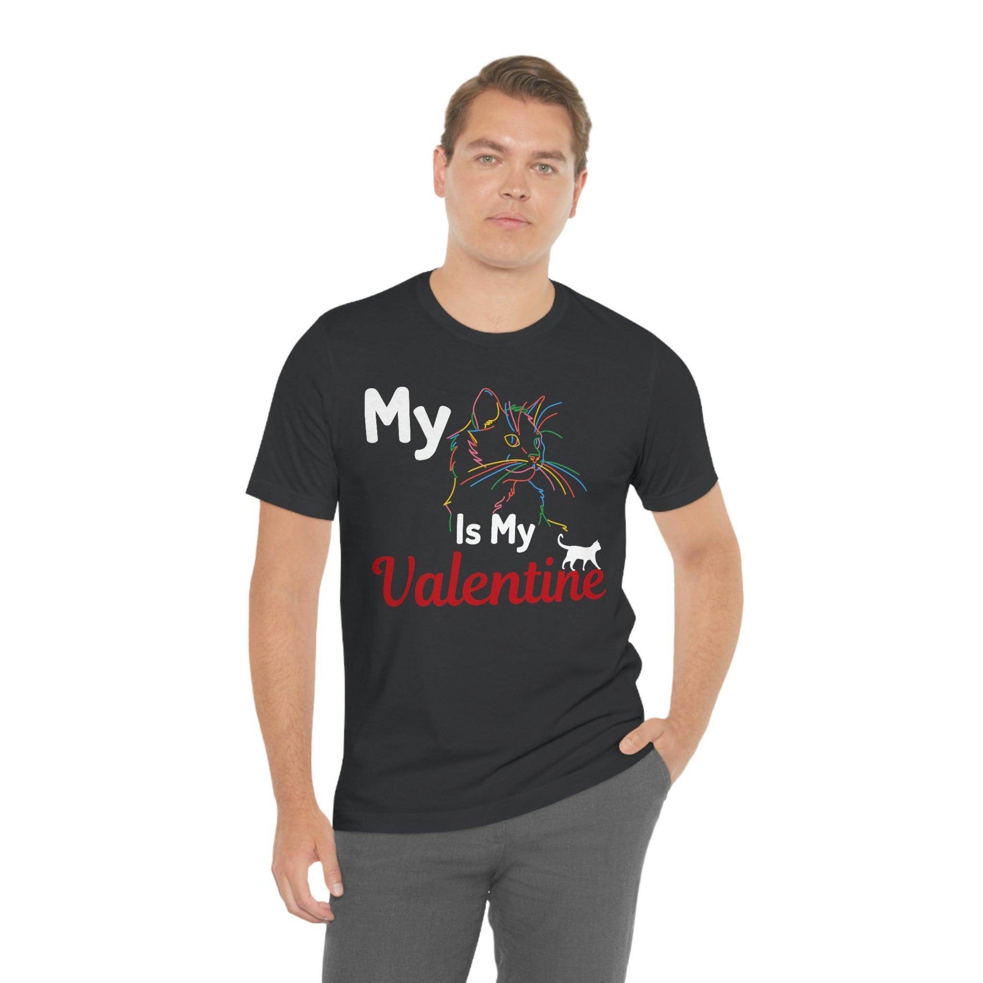 My Cat is My Valentine, Cute Pet lover Valentine shirt - Cute Cat lover shirt - Cat Mom shirt - Giftsmojo