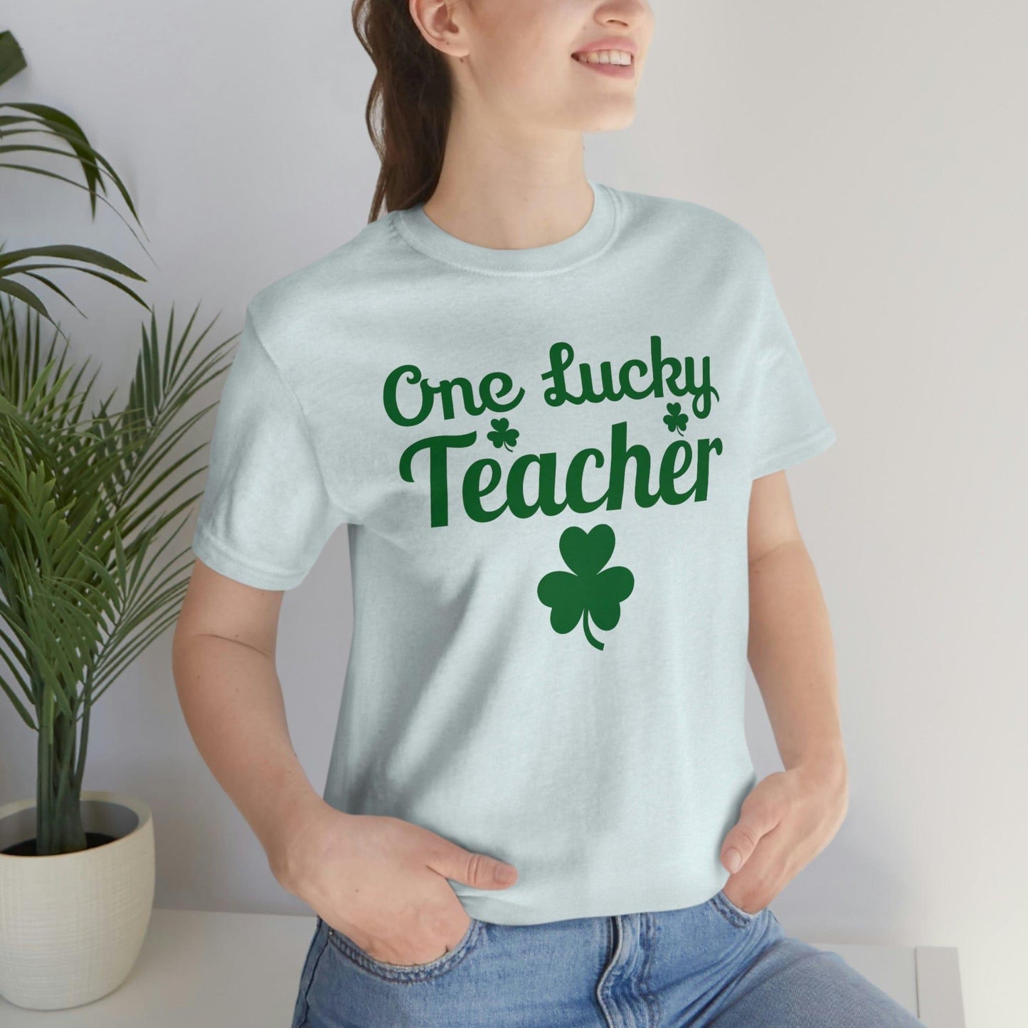One Lucky Teacher Shirt feeling Lucky St Patrick's Day shirt - Funny St Paddy's day Funny Shirt