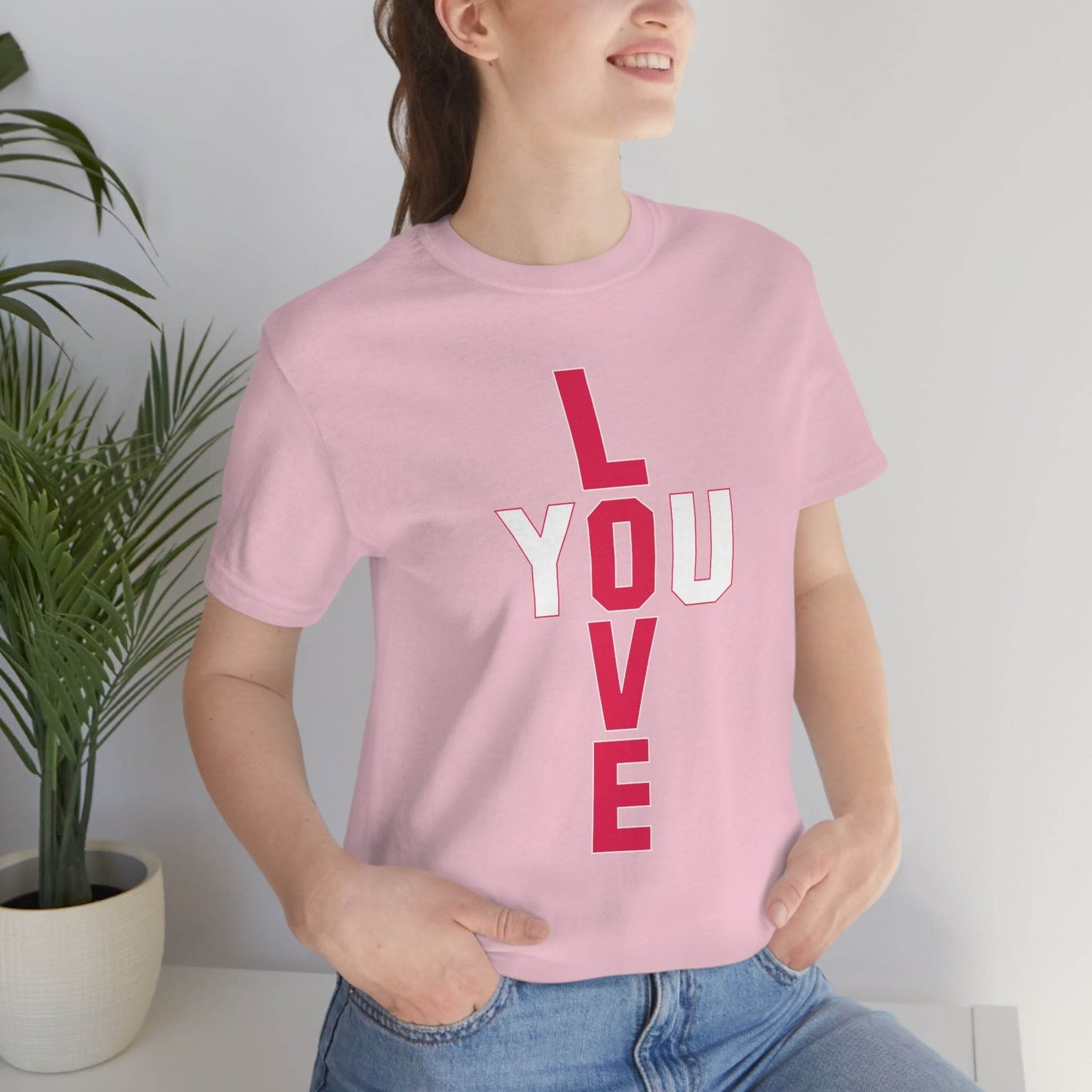 T-shape Love you Tee - Giftsmojo
