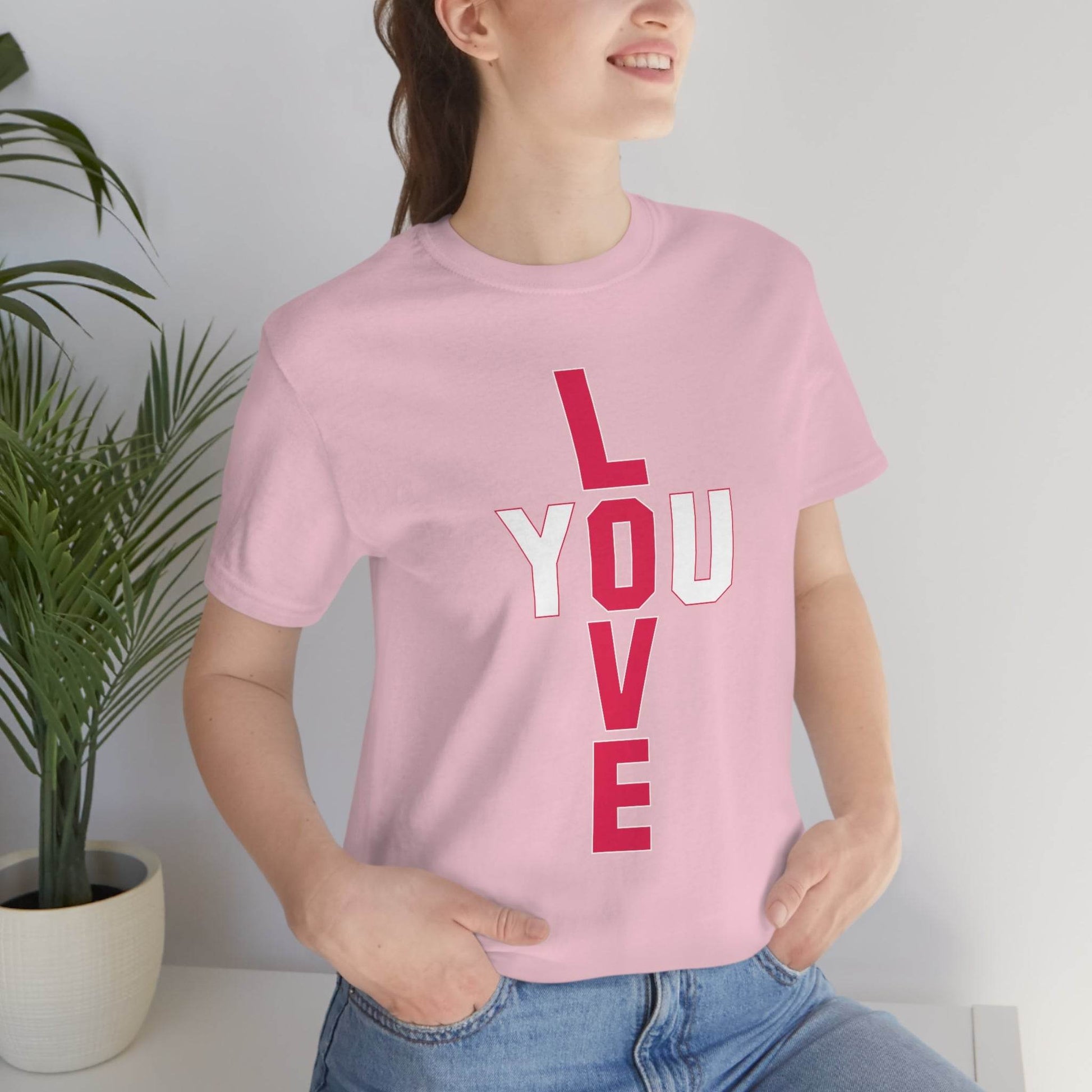 T-shape Love you Tee - Giftsmojo