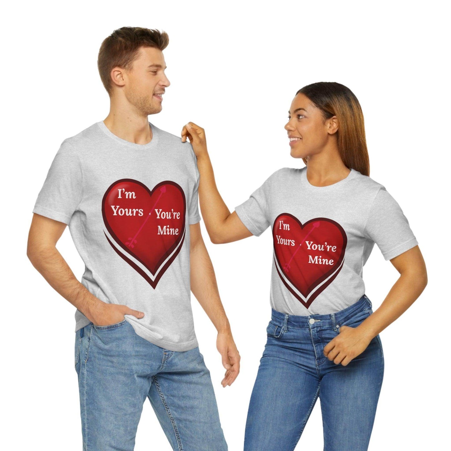 I'm Yours and You're Mine Heart Tee - Giftsmojo