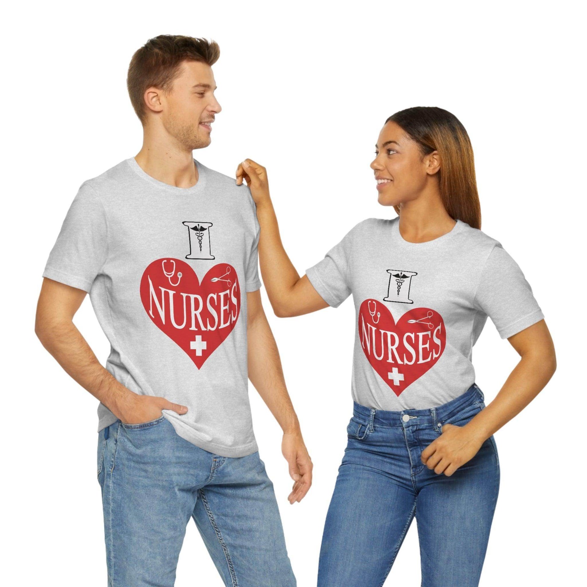 I love Nurses Tee - Giftsmojo