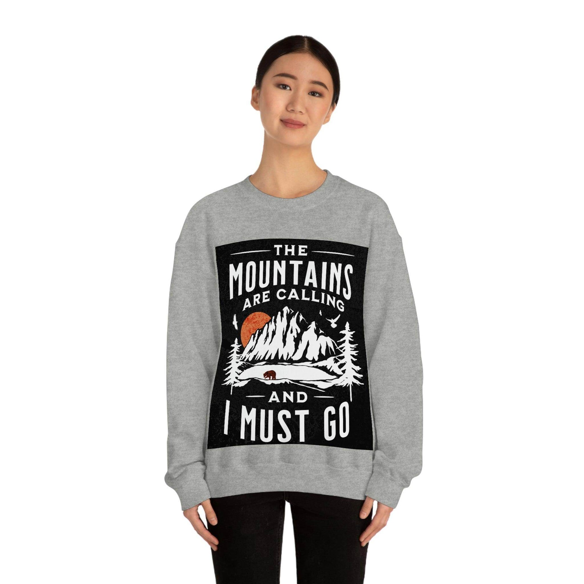 The Mountains are calling Crewneck Sweatshirt - Giftsmojo