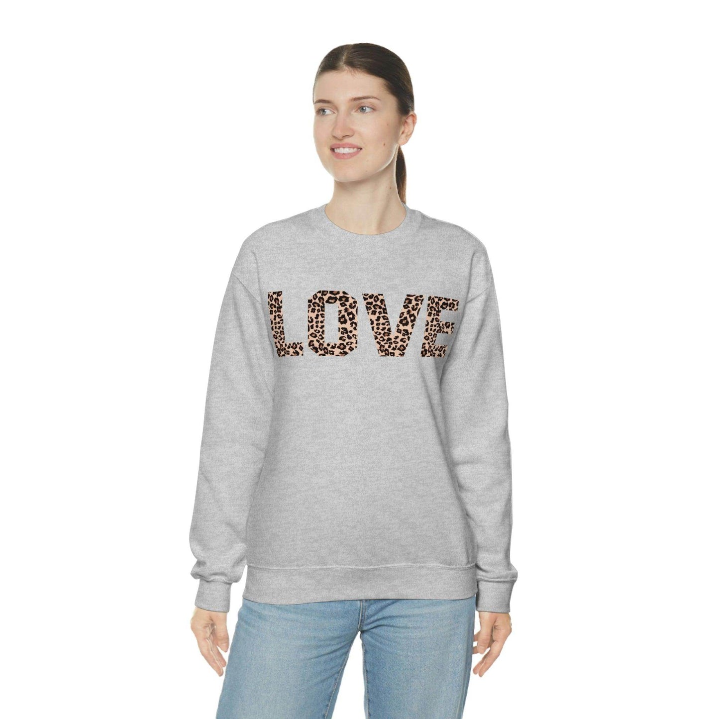 Leopard print love Sweatshirt - Giftsmojo
